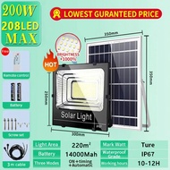 Solar light Dimmable LED Solar Light cangkang aluminium 7500K Waterproof IP67 Remote Controlled Lamp