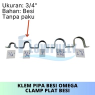 3/ 4 INCH OMEGA 0.75 DIM IRON PLATE OCP CLAMP