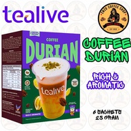 TEALIVE COFFEE DURIAN / DURIAN FLAVOUR COFFEE RICH & AROMATIC 6 SACHETS PER BOX / SINGLE SACHET TEAL
