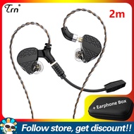 TRN Mars Earphone 1DD + 1BA + 1Vibration Driver Wired DJ Monitors Headset Replaceable Audioplug Desi