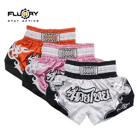 Fluory Men Women Kids Thai Boxing Short Fairtex Shorts MMA shorts Boxing Pants Shorts embroidery MMA