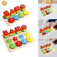 [Lacooppia2] Wooden Sorting Stacking Toy Sturdy Learning Toy for 1 2 3 Year Old Toddlers