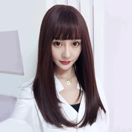 Women's Long Straight Color Hair Wig natural Korean Hair Extension MF 011 Long Straight Wig