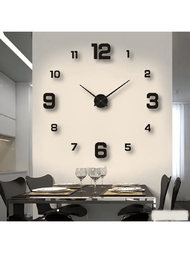 創意簡約個性發光數字時鐘,diy亞克力靜音掛鐘,適用於學習和客廳裝飾