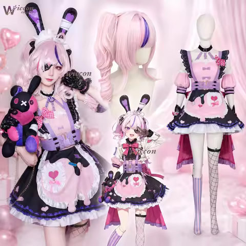 Maria Marionette 2.0 VTuber Cosplay Gothic Lolita Dress Eyepatch Idol Costume Full Set Halloween Chr