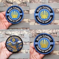【Customized】AQ St. James's Way Hiking Embroidery 3D Velcro Patch /Badges/armband/Emblem Decorative F