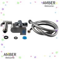 AMBER Bidet Set, 7/8 Inch Drawing Bidet Attachment for Toilet, Easy to Install 304 Stainless Steel US Standard Pressurized Toilet Spray  Bathroom Accessories