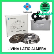 TAN CHONG L10CLTSETMY 30602-00Q0JMY NISSAN ALMERA N17 LIVINA L10 LATIO C11 CLUTCH KIT SET BEARING