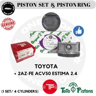 JAPAN TOYOTA 2AZ 2AZ-FE ACV30 ACV40 ACV50 ESTIMA 2.4 ACR30 ACR50 TOTO PISTON/ TP PISTON RING SET (4P