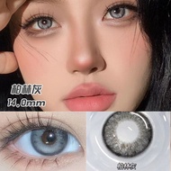 正品舒适柏林灰芭达棕美瞳自然混血小直径彩色隐形眼镜年抛外国人contact lens power [0.00~-6.00 degrees] 1 Pair Colored Contact Lens 14