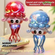 NG1ZX Electric Jellyfish Toy, Colorful LED Light Dynamic Music Dance Jellyfish Doll, Obstacle Avoida