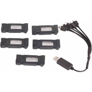 3.7V 1200mAH Lithium Battery Portable Drone Battery with 5 in 1 Charger Cable for E58 L800 JY019 RC 