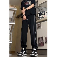 tracksuit man baggy tracksuit elgini tracksuit Black Striped Sweatpants Men's Loose-fitting Leggings