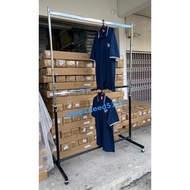 MoTEro 260 Clothes Square Bar Double T-Stand Square,Length 120cm /Panjang 4' Kaki/ Maximum Height 19