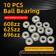 10PCS Ball Bearing 608ZZ 625ZZ 696ZZ Miniature high-speed Ice skate wheel skateboard car line cuttin