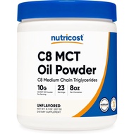 Nutricost C8 MCT Oil Powder 23 Servings (8oz) - 95% C8 MCT Oil Powder