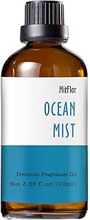 Ocean Mist Fragrance Oil, MitFlor Single Scented Oil, Large Size Premium Grade Fragrance Oil (3.38 OZ/100ML), Perfume, Soap, Candle Making Scent, Fresh Summer Essential Oils for Diffuser