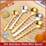 Gold/Silver Coffee Spoon Stainless Steel Stiring Teaspoons Ice Cream Cake Dessert Spoon Set Sliver T