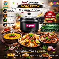 SUNNY Hard Anodized Pressure Cooker 3.5 Ltr / 5.5 Ltr Non Stick Fast Cooking Pressure Cooker