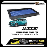 Perodua NEW Myvi 1.3/1.5 Gen3 Dual VVT-i 2017-on / Aruz Works Engineering 100% Genuine High Flow Air