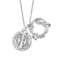 [Supreme] Hermes Cordage Anchor Necklace Men Women Same Style Fashion Jewelry Reveal Charm Enhance T