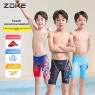 ZOKE Professional Swim Trunks for Boys Training Knee Length Swimming Pants