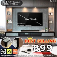 [EE LIFE DESIGN] 8 KAKI TV KABINET / 8ft x 5ft Tv Series / 8FT Tv CABINET [ FREE INSTALLATION ]
