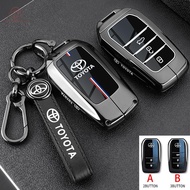 Zinc Alloy Key Case Keychain For Toyota Rav4 Crown Hilux Fortuner Camry Land Cruiser Prado Alphard V
