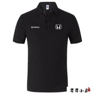 夏季Honda本田車標t恤休閑男翻領4s店工作服POLO衫短袖T恤定制豐田車展工裝印字