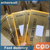 ETH Ticket Card With Envelope Off Ticket Surprise Gift Reveal Wedding Card Concert Ticket Voucher Ci