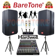 Paket Karaoke Baretone 15 Inch Live Akustik Cafe Mixer 8 Channel 2 Mic