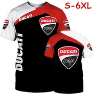 ผู้ชาย Ducati Corse ทีมแข่งรถจักรยานยนต์ Gp เสื้อยืดแฟชั่น3D พิมพ์ลาย Tee Top