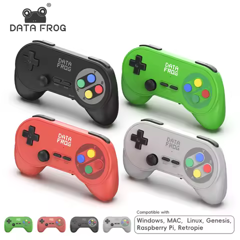 PC07 Wireless Controller Retro Gamepad, Plug and Play for PC DInput, Android TV Box, Emulator Arcade