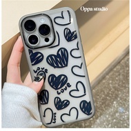 For Honor Magic 7 6 Magic 5 4/Pro Phone Case, Comes with Lens Film Painted Simple Graffiti Love Shoc