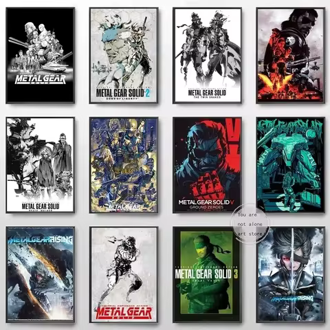 Metal Gear Solid Series Art Poster Canvas Painting Wall Print Picture Home Decor Game Room Art