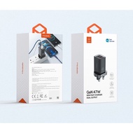 MCDODO CH-859 47W GaN Dual Port Type-C + USB Quick Charger Travel Wall Charger UK Plug