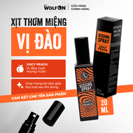 Xịt Thơm Miệng Kissing Spay Wolf ON Hương Juicy Peach Vị Đào Mọng Ngọt Ngào Thơm Mát Sảng Khoái Nhỏ