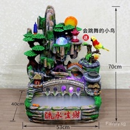 Landscape and Mountain Circulating Water Living Room Housewarming Decoration Fortune Floor Feng Shui Wheel Rockery Water Fountain Decoration