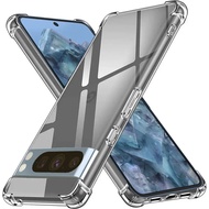 For Google Pixel 9 Pro XL Case Transparent Airbags Shockproof TPU Soft Cover For Google Pixel 9 Pro 