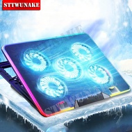 BGF Gaming Laptop Cooling Pad RGB Laptop Cooling Stand 5 Fan Notebook Cooler Stand Adjustable Notebook Stand 11-17 Inch
