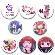 Cute Anime Mew Mew Power Lapel Pins Momomiya Ichigo,Aizawa Minto Brooches for Backpack Clothes Acces
