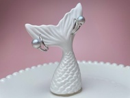 天然海水珍珠 akoya 真多麻 純銀 耳環