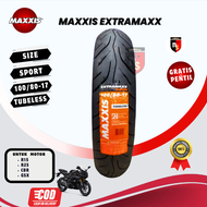 Ban Maxxis Extramaxx 100/80-17 M6233W Tubeles Velg ring 17