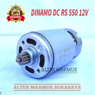 MOTOR DINAMO RS-550 DC 12V MOTOR DC RS550 GEAR BOR BATERAI MIKRO SUKU