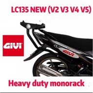 LC135 ES/ES16 HRV MONORACK J GIVI HEAVY DUTY RACK YAMAHA Y135LC ES LC135 V2, V3, V4, V5, V6, V7 (201