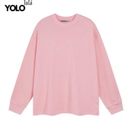 YOLO เสื้อสเวตเตอร์ OVERSIZE เสื้อสเวตเตอร์โอเวอร์ไซส์ เสื้อคอตตอน คอกลม แนวสตรีท 8803