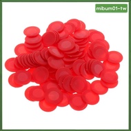 [MibumadTW] 100 Pcs Plastic 0.9" Bingo Game Chips Casino Board Games Markers Toy Toys