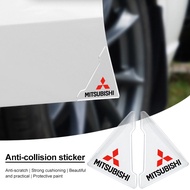 2Pcs Transparent Car Door Corner Cover Anti-Scratch Protection Sticker For Mitsubishi Lancer 9 Ex Ev