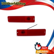 Side Light Square Shape 2pcs Red Lens Jeep Cj5 Cj6 Cj7 Cj8 Year 1945-1975