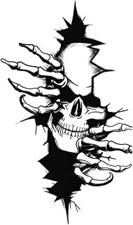 Cool Tattoos,Skull HC-KT-29,Skull Tattoos,Real Tattoo Look,Lasts 1-2 Weeks,Water-Resistant,Resilienc